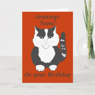 Cute Maine Coon Birthday Card Kort