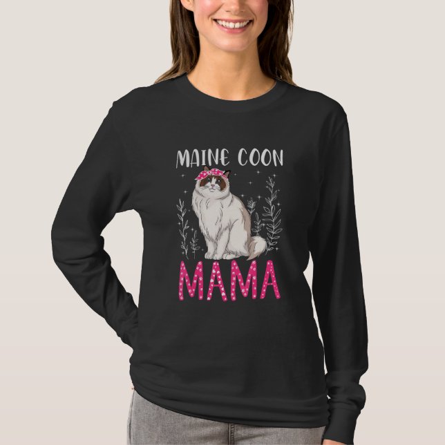 Cute Maine Coon Funny Main Coon Mamma Womens Major T Shirt (Framsida)