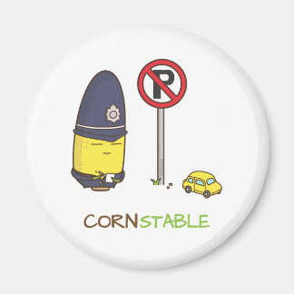 Cute Maj Constable TrafPolice Amusing Pun Magnet