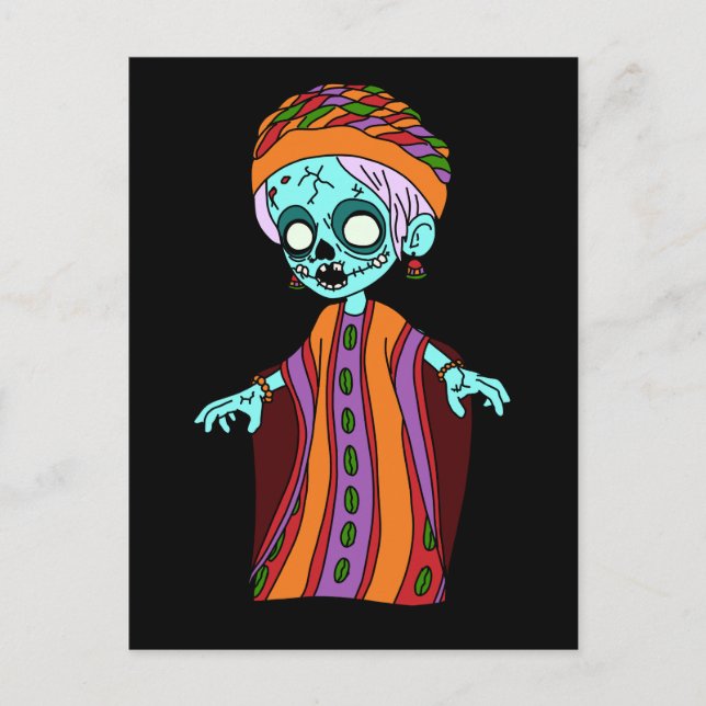 Cute Malian Zombie Vykort (Framsida)