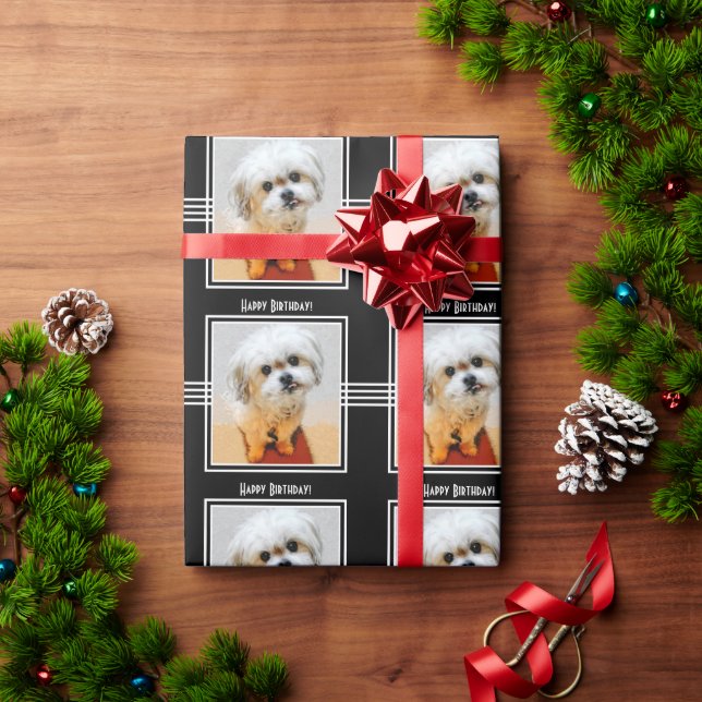 Cute Malshi Birthday Wrapping Papper Presentpapper (Julgåva)