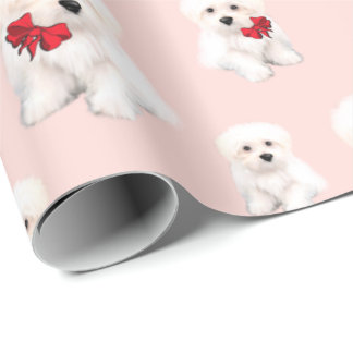 Cute Maltese,Bolonka mönster Presentpapper