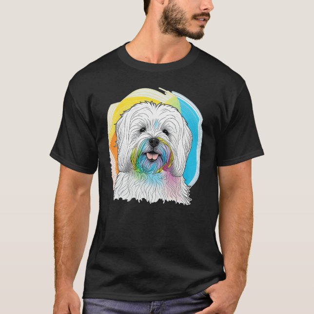 Cute Maltese Dog on Maltese dog   1 T Shirt (Framsida)
