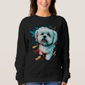 Cute Maltese Dog on Maltese dog T Shirt