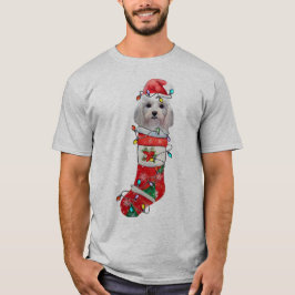 Cute Maltese Hund jul, Julafton Maltesiska Hund T Shirt