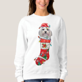 Cute Maltese Hund jul, Julafton Maltesiska Hund T Shirt