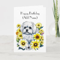 Cute Maltese Personlig Birthday