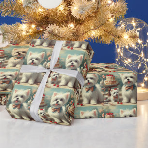 Cute Maltese Puppy Painting Presentpapper