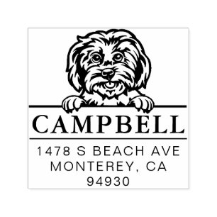 Cute Maltesiska Anpassningsbarna Hund Adress Frimä Självfärgande Stämpel