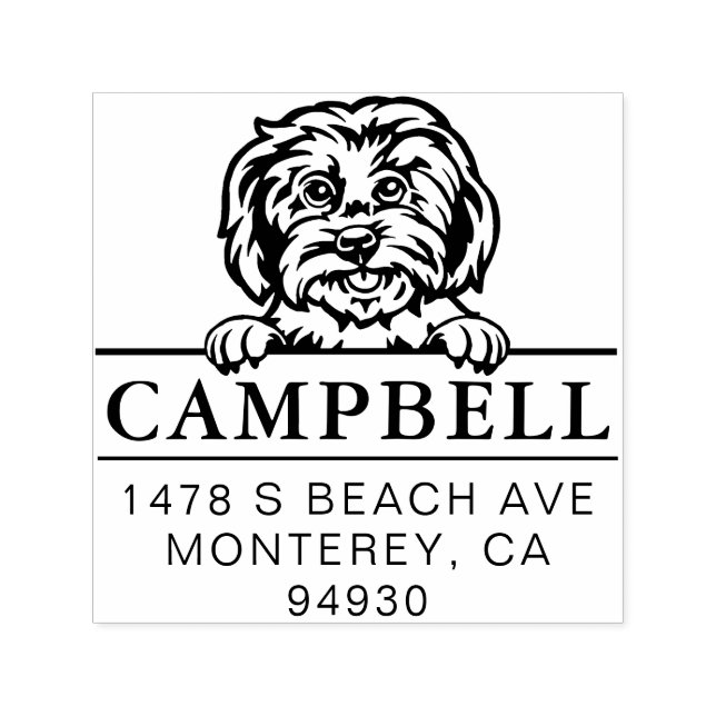 Cute Maltesiska Anpassningsbarna Hund Adress Frimä Självfärgande Stämpel (Design)