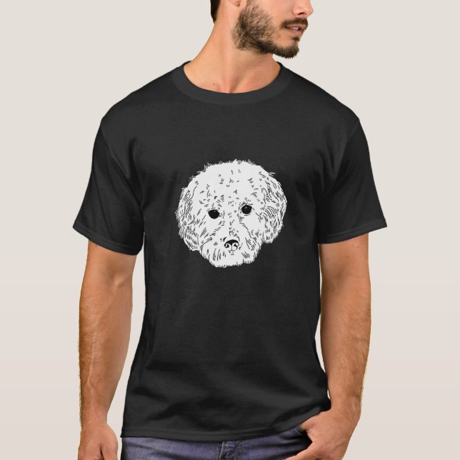 Cute Maltwith Puppy Ögon T Shirt (Framsida)