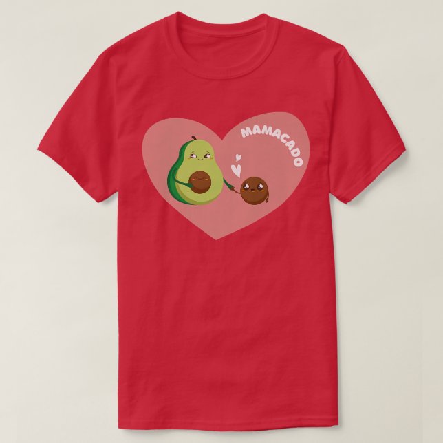 Cute Mamacado Adsible Pregant Funny Gravid Av T Shirt (Design framsida)