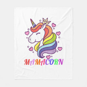 Cute Mamacorn Unicorn Mamma Birthday Outfit Rainbo Fleecefilt