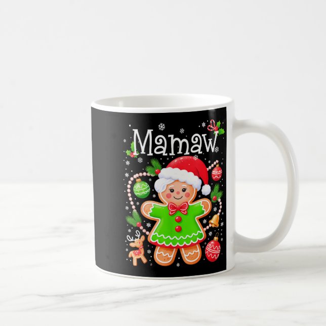 Cute Mamaw Gingerbread Family Matching Christmas C Kaffemugg (Höger)