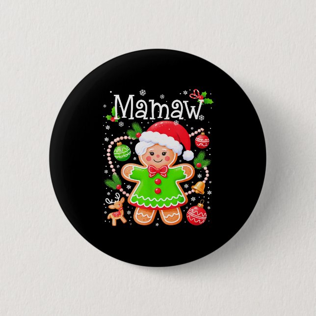 Cute Mamaw Gingerbread Family Matching Christmas C Knapp (Framsida)