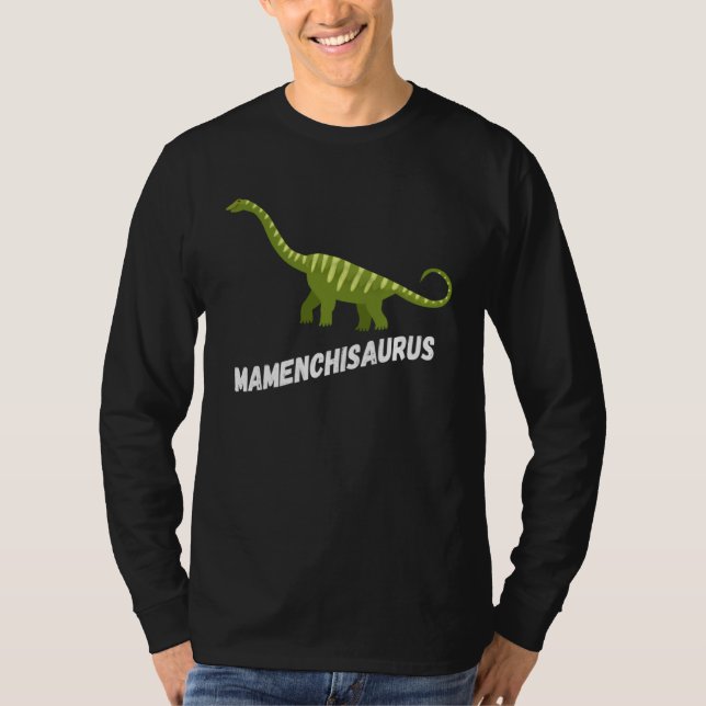 Cute Mamenchisaurus Dinosaur T Shirt (Framsida)