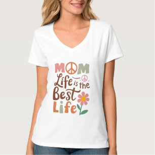 Cute Mamma är det bästa livet ord art T Shirt