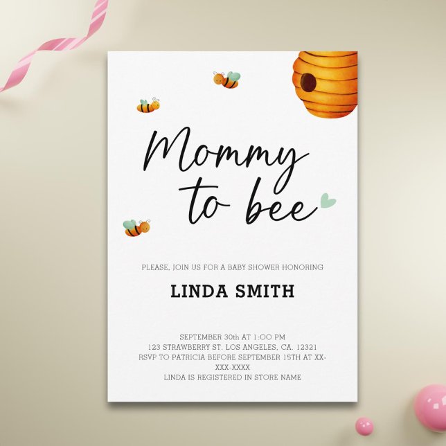 Cute Mamma att vara könsneutrala babyskor Inbjudningar (Skapare uppladdad)