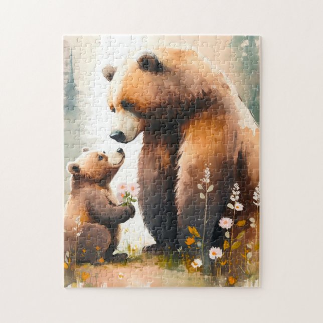 Cute Mamma & Baby björn Pussel (Vertikal)