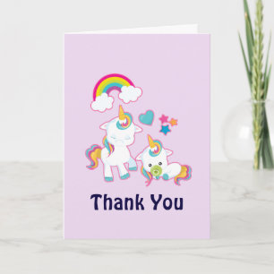 Cute Mamma & Baby Unicorn Magic Tack Kort