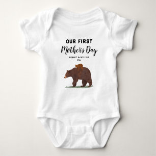 Cute Mamma Bear 1:a Mors dag Personlig T Shirt