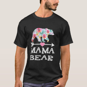 Cute Mamma Bear Flowers Mor Day Family Women L T Shirt