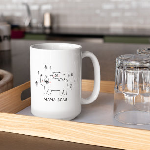 Cute Mamma Bear och Baby Kaffemugg