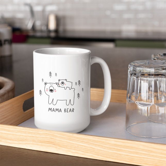 Cute Mamma Bear och Baby Kaffemugg (Skapare uppladdad)