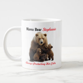 Cute Mamma Bear och Unge Personlig mugg Jumbo Mugg