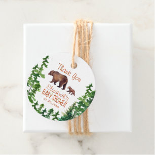 Cute Mamma Bear Tack Gåvor Etiketter