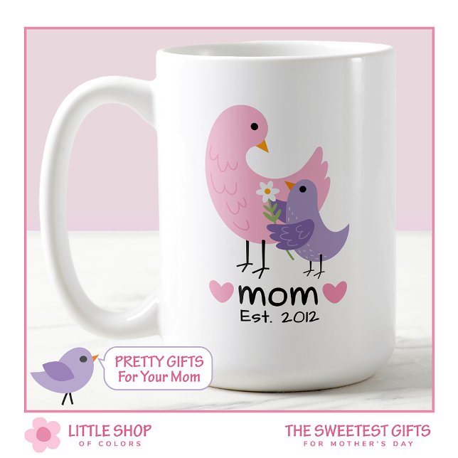 Cute Mamma Bird Mor Kaffemugg (Skapare uppladdad)