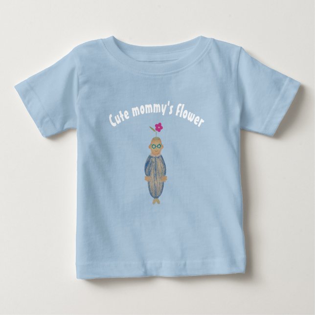 Cute mamma blommor t shirt (Framsida)