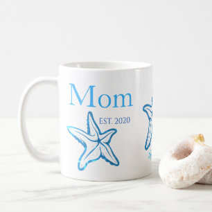 Cute Mamma Blue Starfish Beachy Coffee Mugg