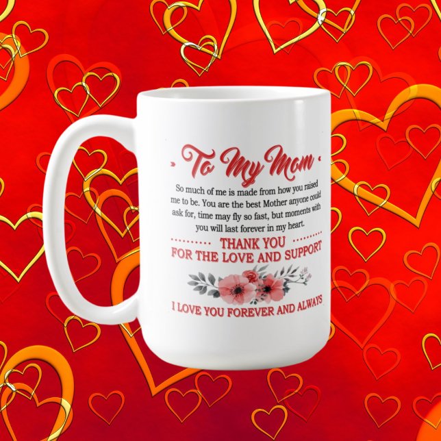 Cute Mamma dikt add monogram Kaffemugg (Skapare uppladdad)