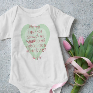 Cute Mamma-Dikt på Personligen Mint Heart T Shirt