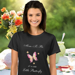 Cute Mamma för att vara Rosa lilla fjäril T Shirt