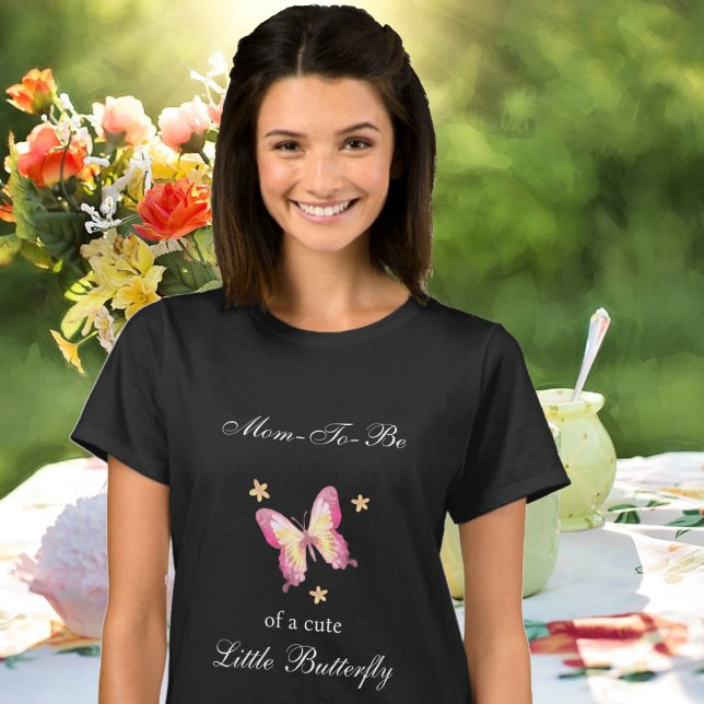 Cute Mamma för att vara Rosa lilla fjäril T Shirt (Skapare uppladdad)