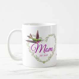 Cute Mamma Heart Hummingbird Mugg