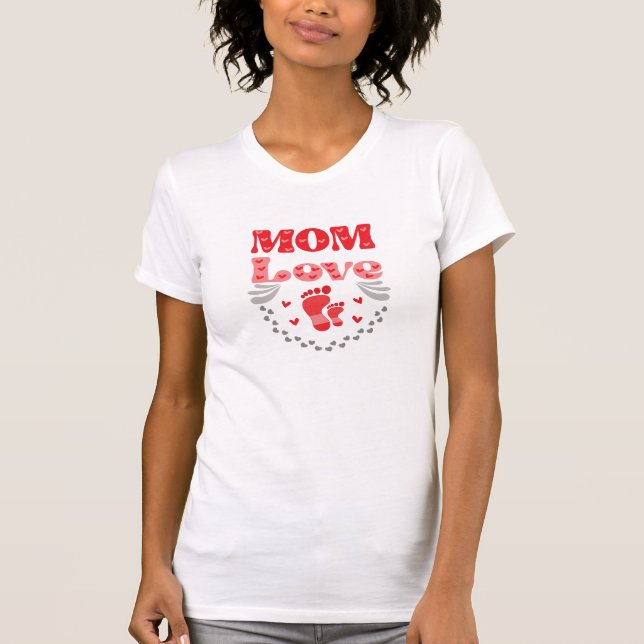 Cute Mamma Kärlek T Shirt (Framsida)