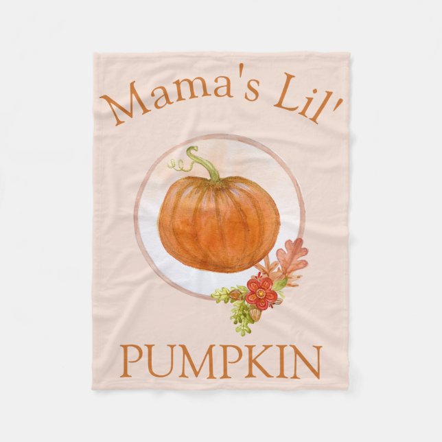 Cute Mamma Lil'Pumpkin Baby Fleecefilt (Framsidan)