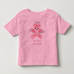 Cute Mamma Little Angel Rosa Teddy T-shirt