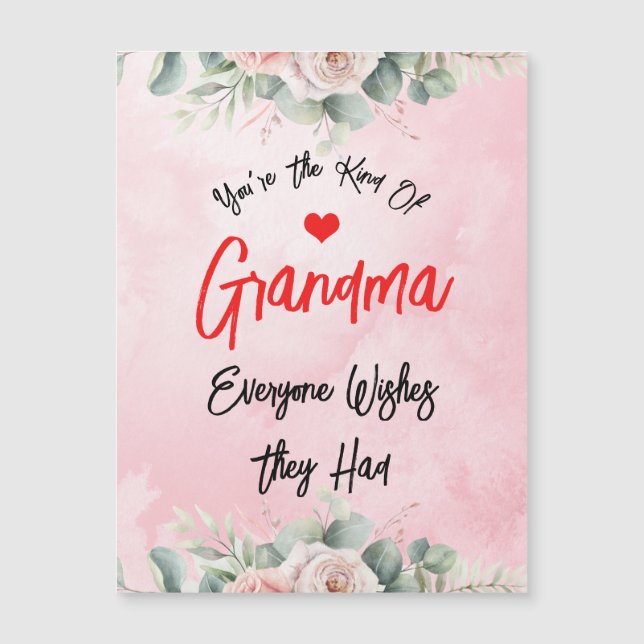 Cute Mamma Loely Grandma Anpassningsbar Card (Framsida)