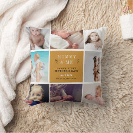 Cute Mamma & Me Photo Collage - första Mor-dagen Kudde