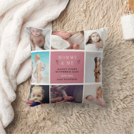Cute Mamma & Me Photo Collage - första Mor-dagen Kudde