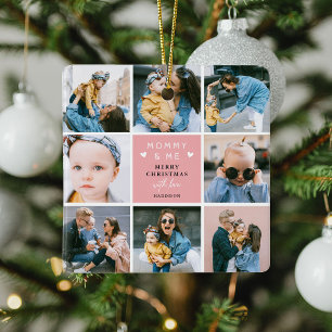 Cute 'Mamma & Me' Photo Collage God jul Julgransprydnad Keramik