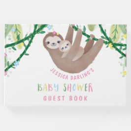 Cute Mamma och Baby Sloth Guest Bok
