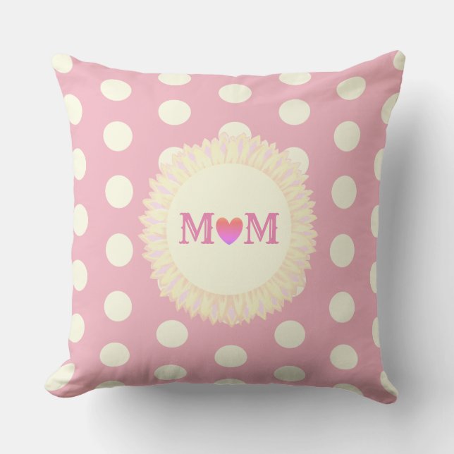 Cute Mamma Polka dots Kudde (Framsida)
