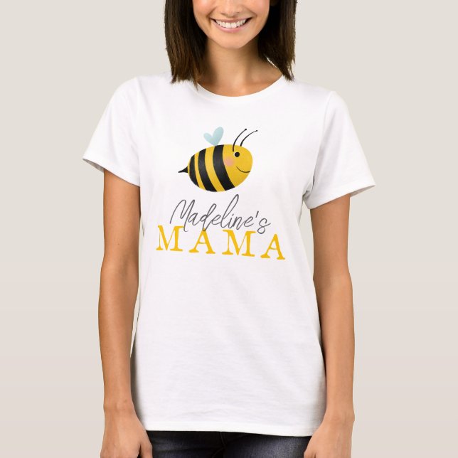 Cute Mamma Summer Bee T Shirt (Framsida)