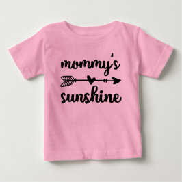 Cute Mamma sunshine Girl ord art Baby T Shirt
