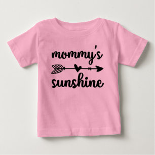 Cute Mamma sunshine Girl ord art Baby T Shirt